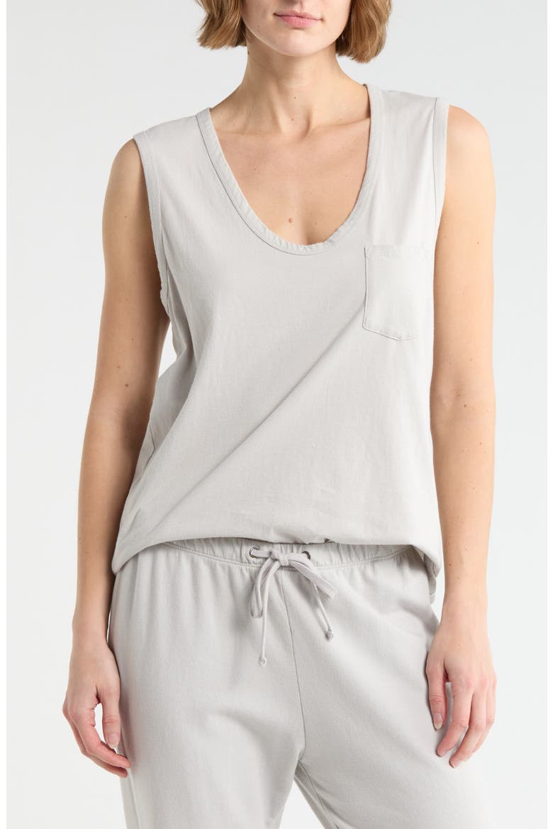 V-Neck Cotton Tank, Main, color, MIST