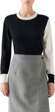 Akris punto Colorblock Cool Virgin Wool Sweater