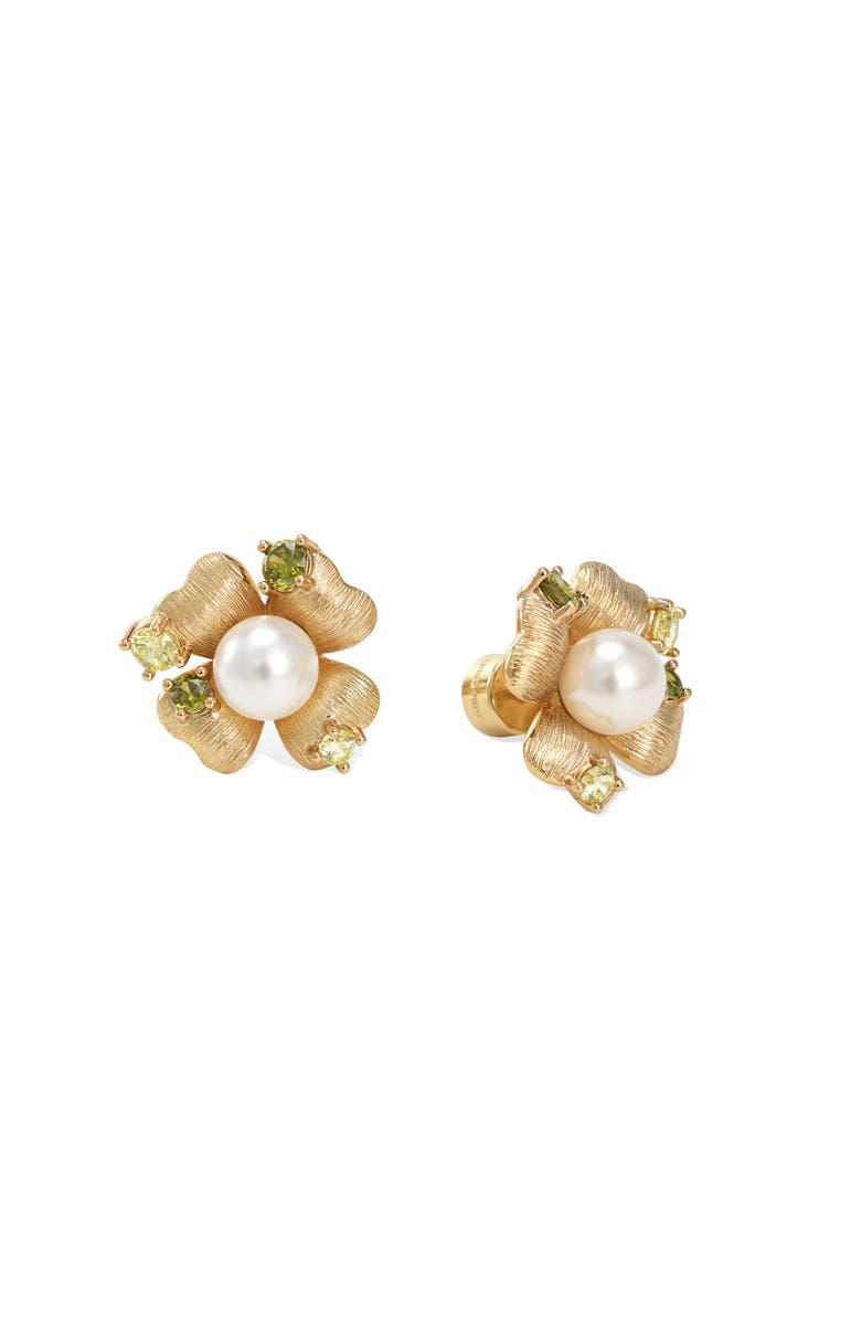 RC RETRO CHIC Garden Blossom Stud Earrings, Main, color, Gold