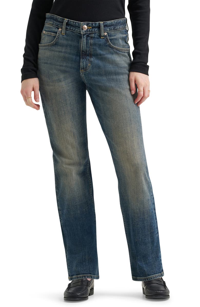 Lee Rider Classic High Waist Straight Leg Jeans, Main, color, Take The Risk