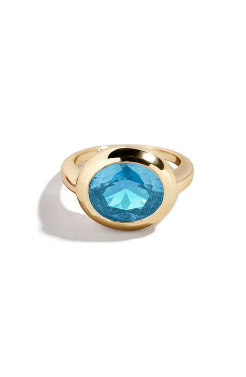 Birthstone Oval Cubic Zirconia Ring