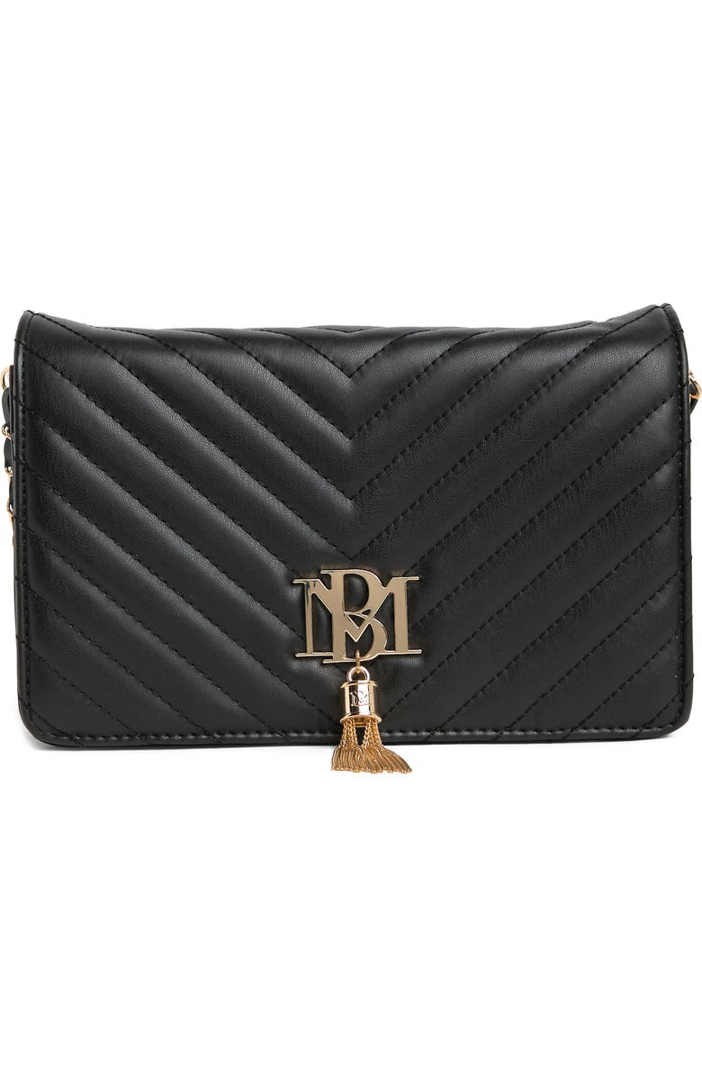 Badgley Mischka Collection Chevron Quilted Crossbody Bag, Main, color,