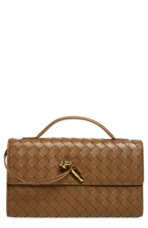 Andiamo Intrecciato Leather Top Handle Bag