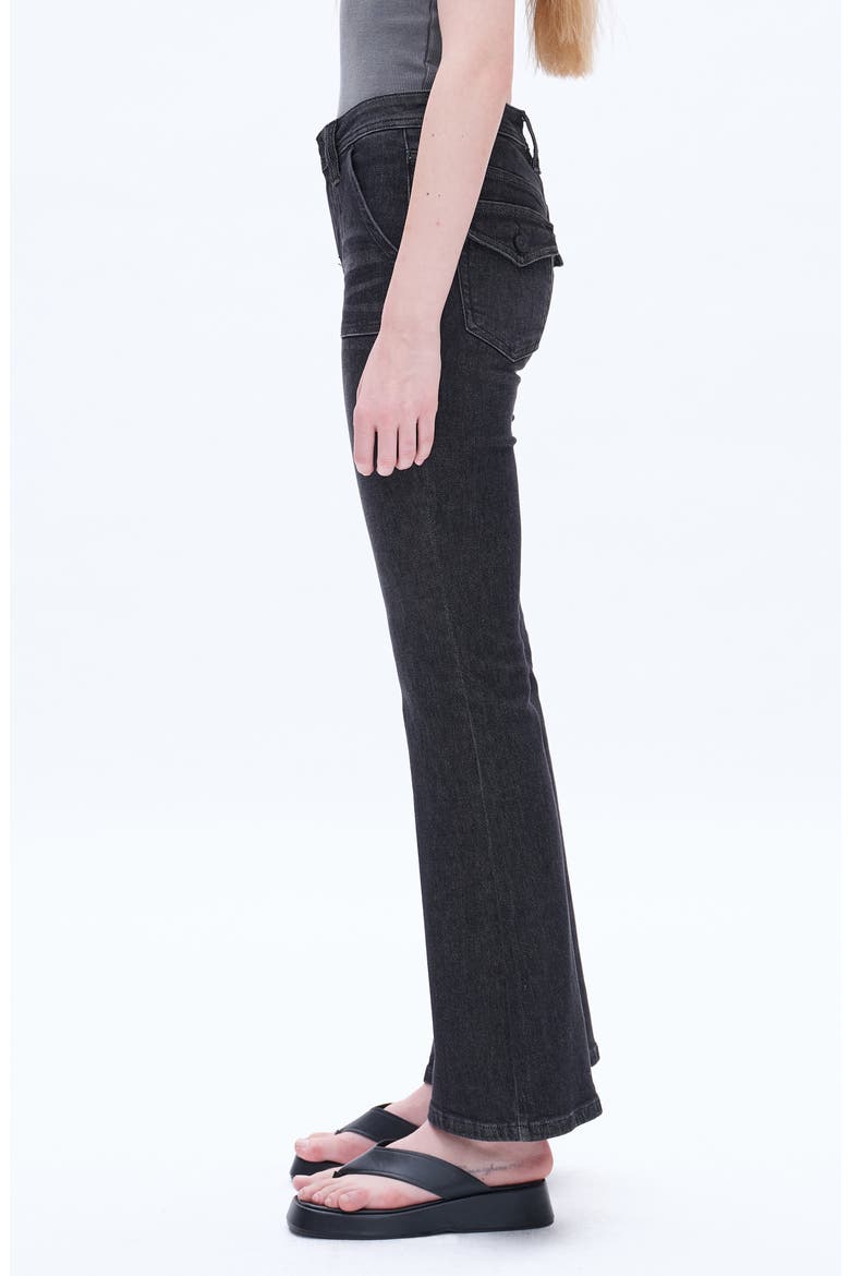 Jess Low Rise Flare Jeans, Alternate, color, BLACK