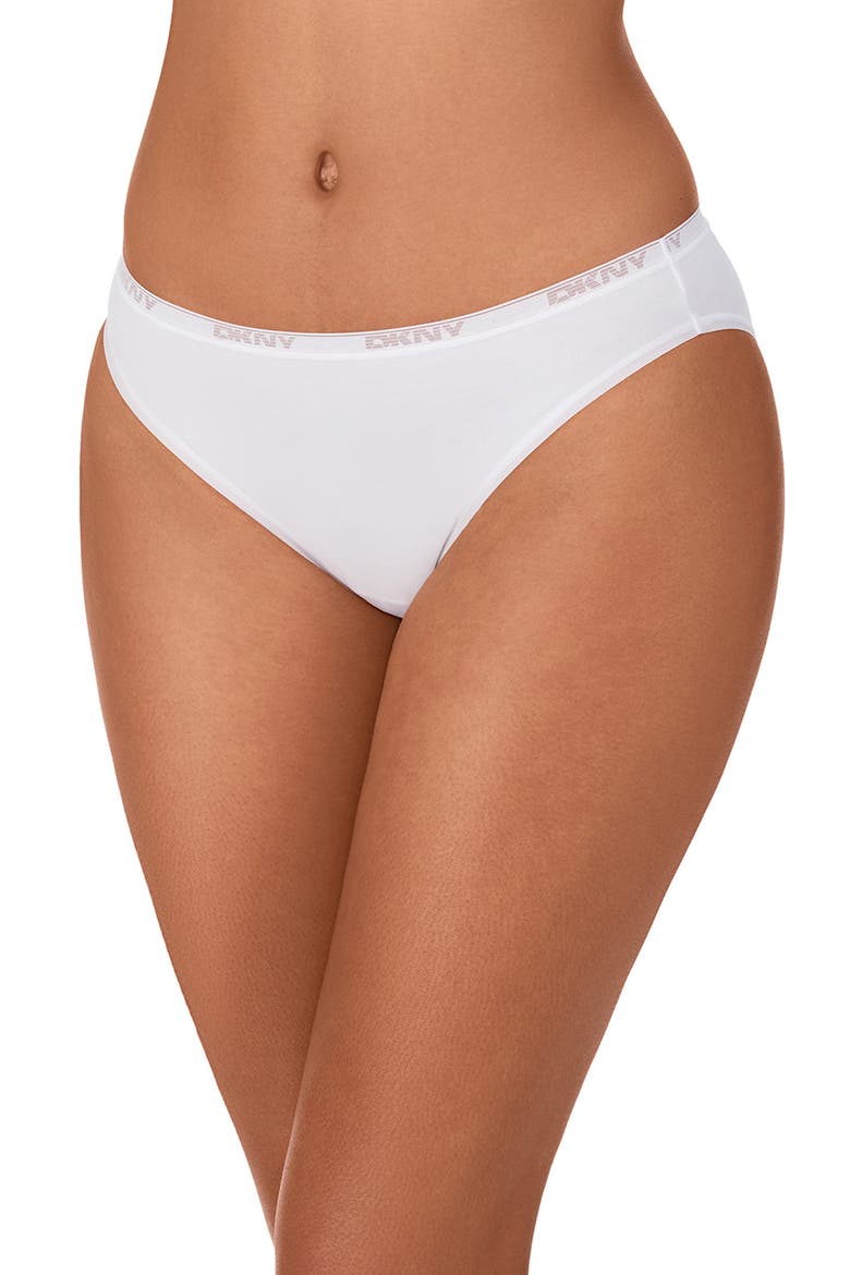 Cotton Blend Bikini, Main, color, WHITE