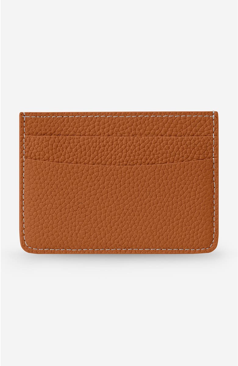 MAISON de SABRÉ Leather Card Holder, Alternate, color, Pecan Brown