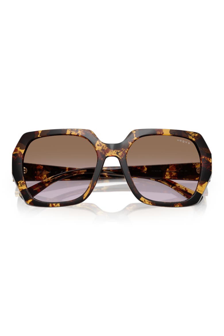 55mm Irregular Sunglasses, Main, color, BLOND HAVANA