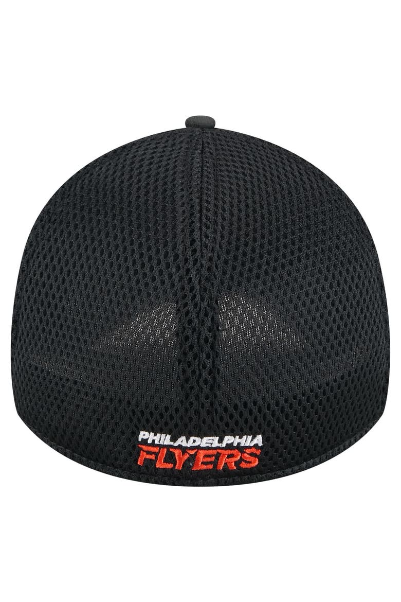 Men's New Era  Black Philadelphia Flyers Active Subtle Camo 39THIRTY Flex Hat, Alternate, color, Black