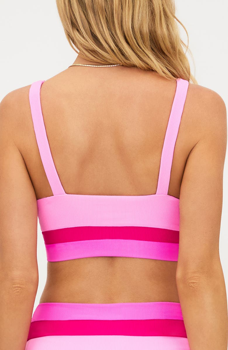 Beach Riot Mackenzine Colorblock Bikini Top, Alternate, color, Peak Pink Colorblock