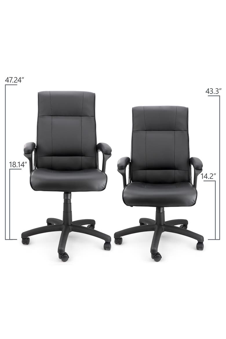 High Back Adjustable Office Chair, Alternate, color, Black