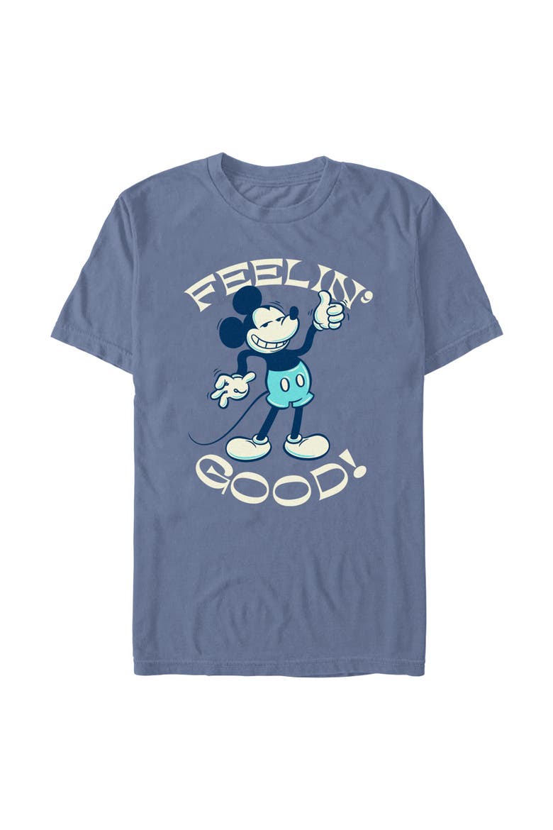 Men's Mickey & Friends Retro Feelin' Good  Graphic T-Shirt, Alternate, color, Blue Jean