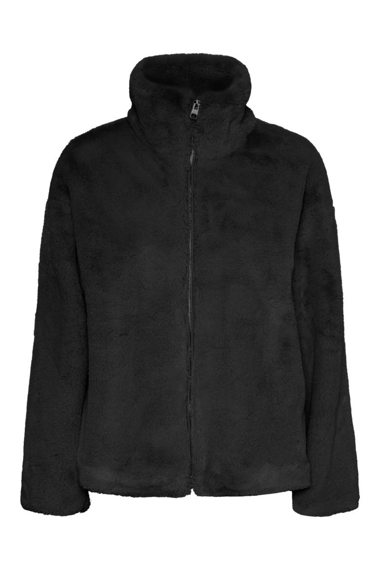 Monroe Faux Fur Jacket, Main, color, BLACK