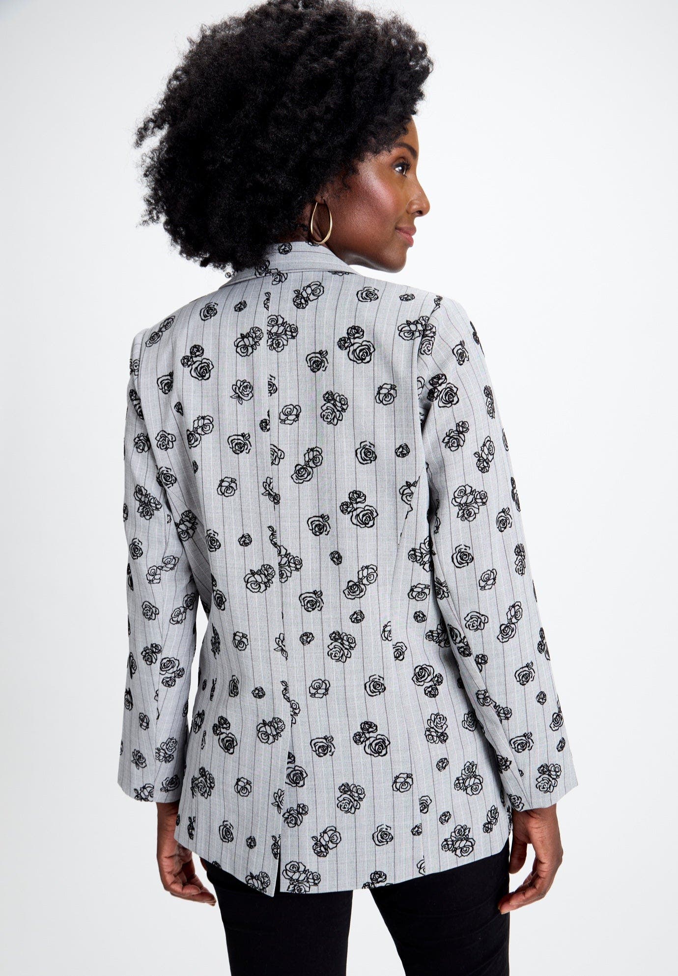 Flocked Floral Blazer - image 2