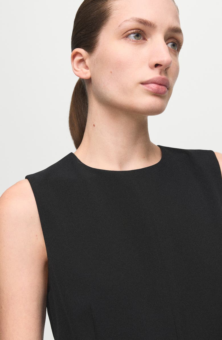 MANGO Sleeveless Stretch Jumpsuit, Alternate, color, Black