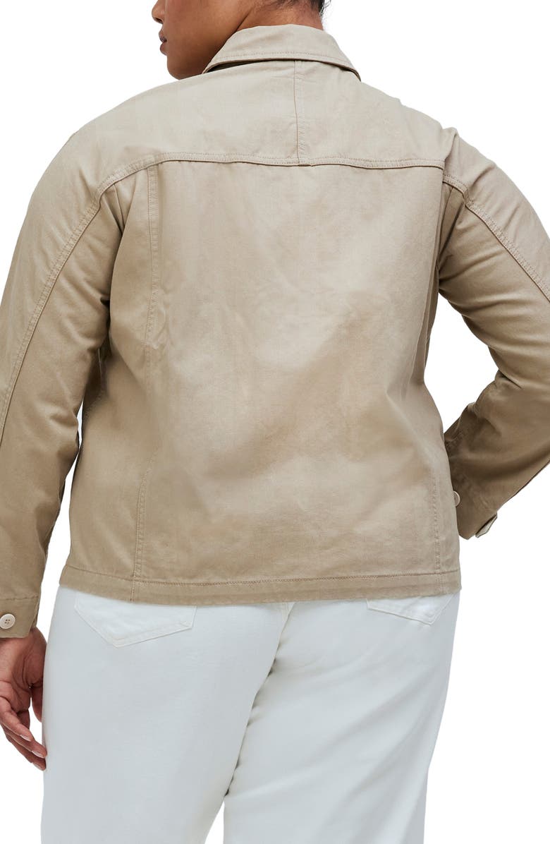 Madewell Crop Cargo Denim Jacket, Alternate, color, 