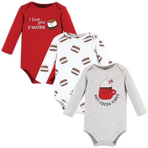Essential Long-Sleeve Cotton Bodysuit Triple Set
