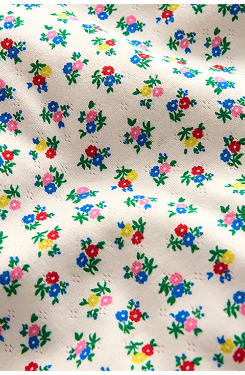 Mini Boden Kids' Short Sleeve Pointelle Top In Multi