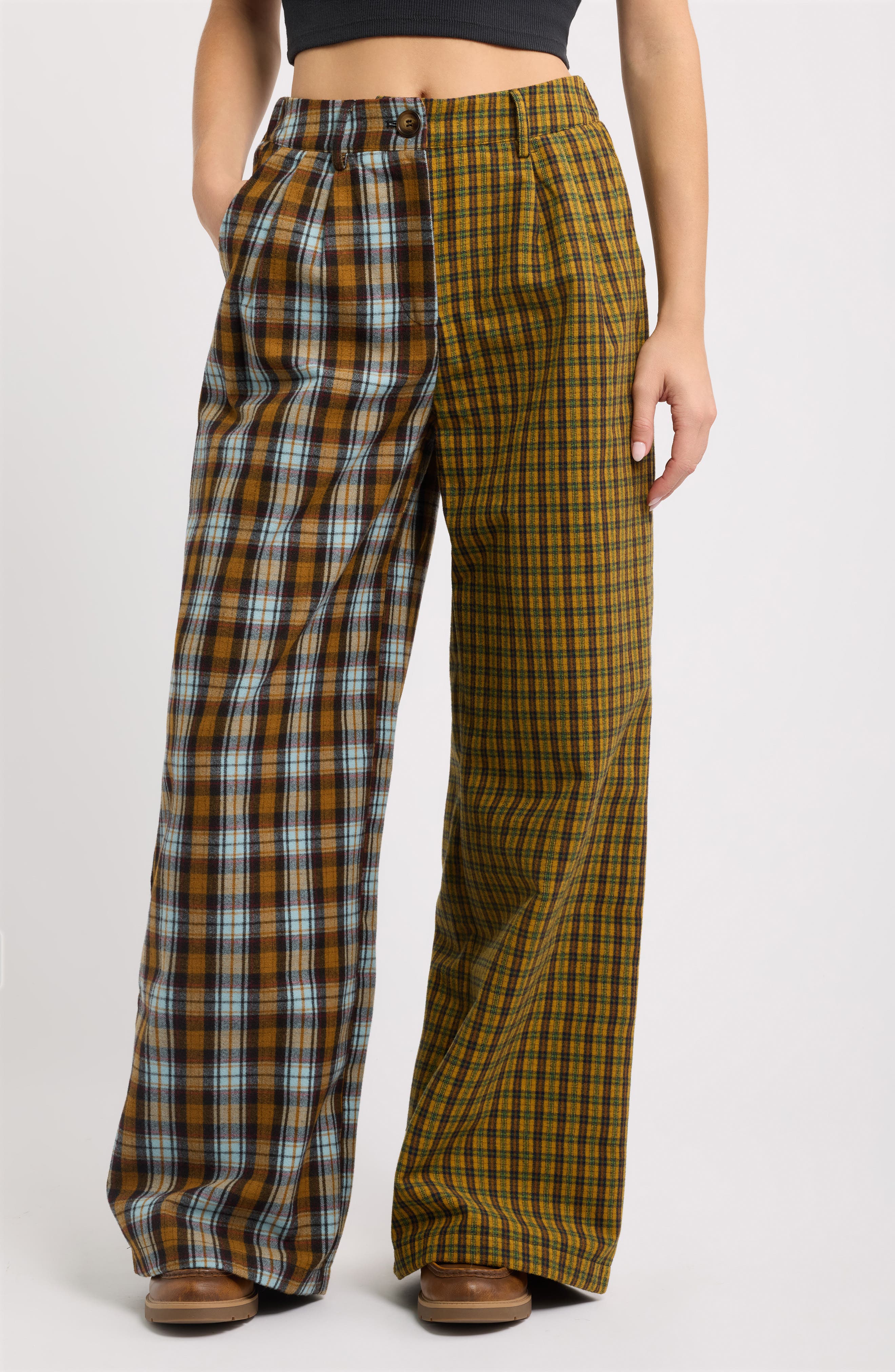 selected HALF HALF PLAID