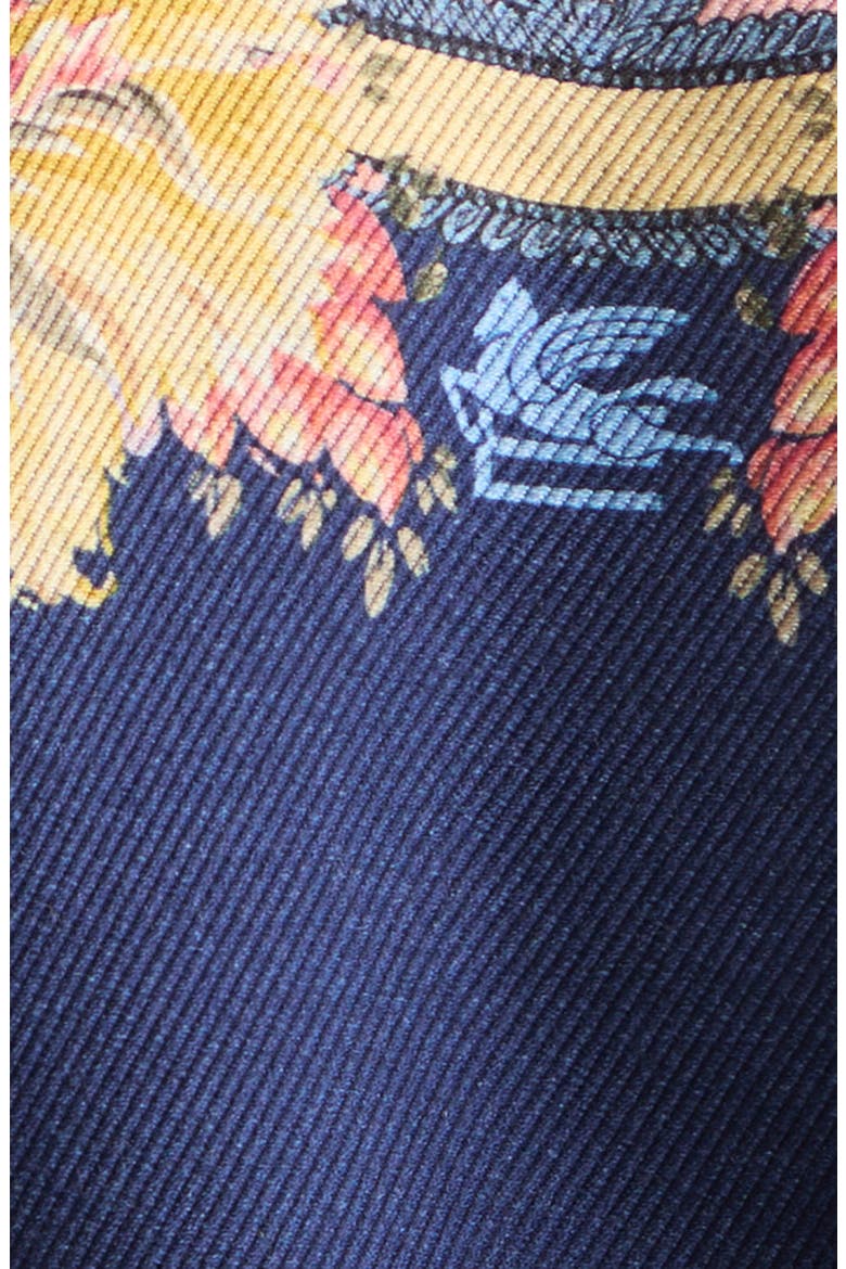 Wool & Modal Cape, Alternate, color, PRINT ON BLUE BASE