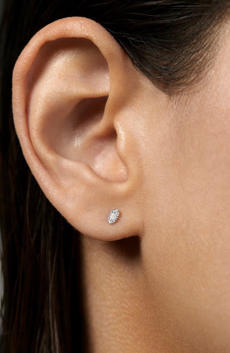 Monica Vinader 14K Gold Diamond Marquise Flat Back Stud Earrings, Alternate, color, 14K Gold