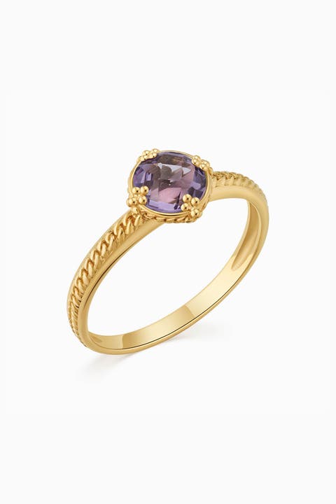 14K Gold Gemstone Antica Ring