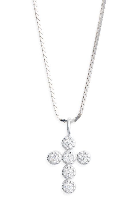 Eternal Cubic Zirconia Cross Pendant Necklace