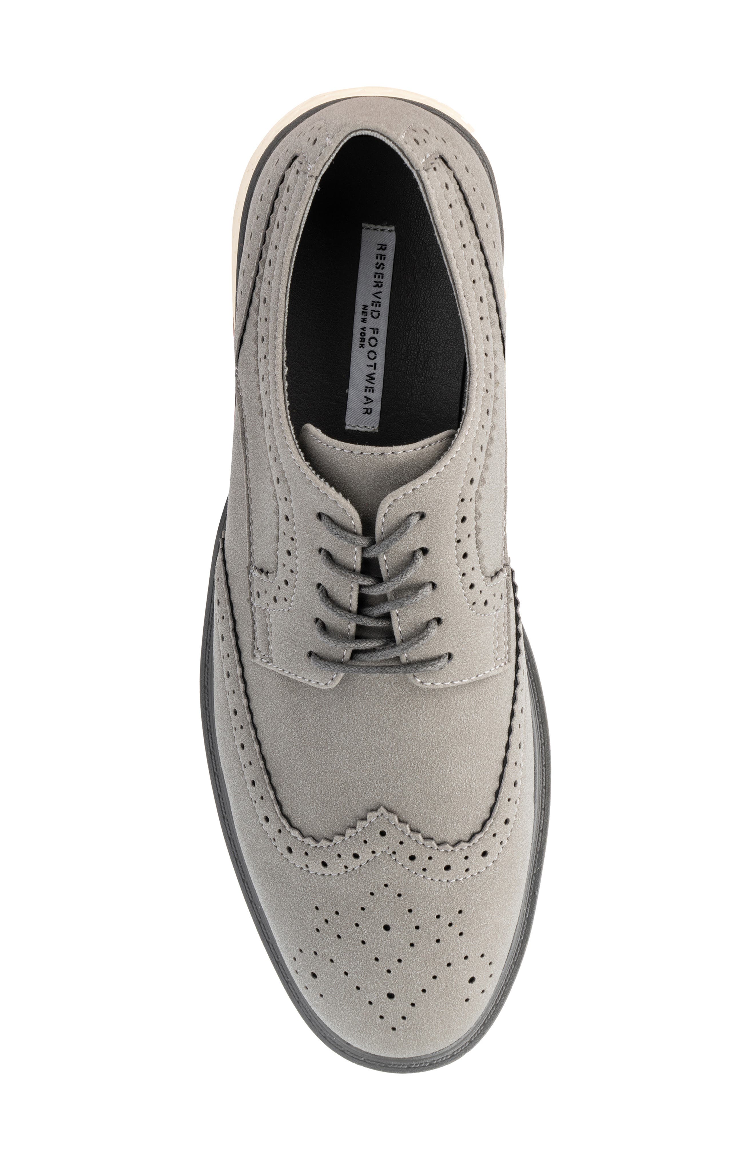 RESERVE FOOTWEAR Cooper Wingtip Derby, Alternate, color, Gray