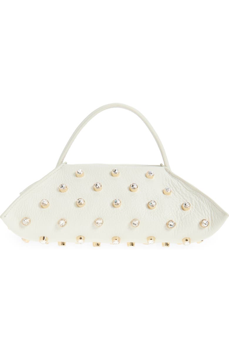Altuzarra Origami East/West Baguette Bag, Main, color, 380102 Ivory/ Crystal