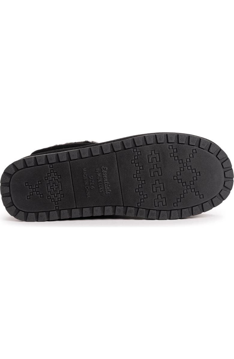 MUK LUKS Clover Faux Shearling Boot, Alternate, color, Black