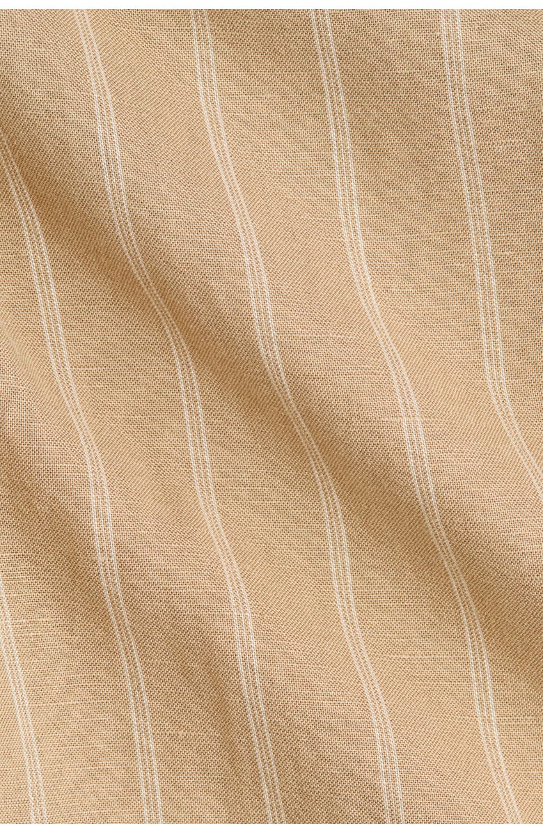 H&M Mama Before & After Linen-blend Trousers, Alternate, color, Beige/Striped