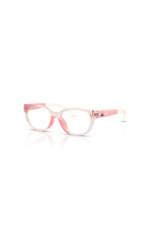 Polo Ralph Lauren 47mm Rectangle Optical Glasses In Pink