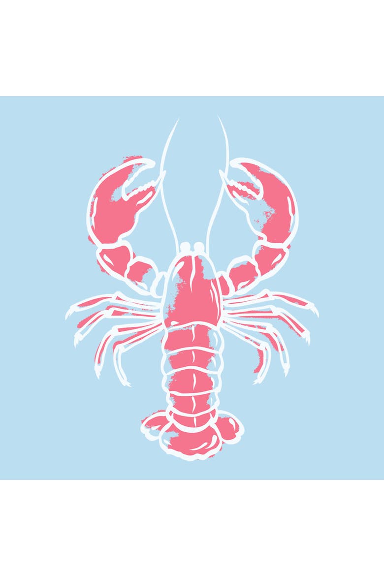 Men's Lost Gods American Lobster Artwork  Graphic T-Shirt, Alternate, color, Light Blue