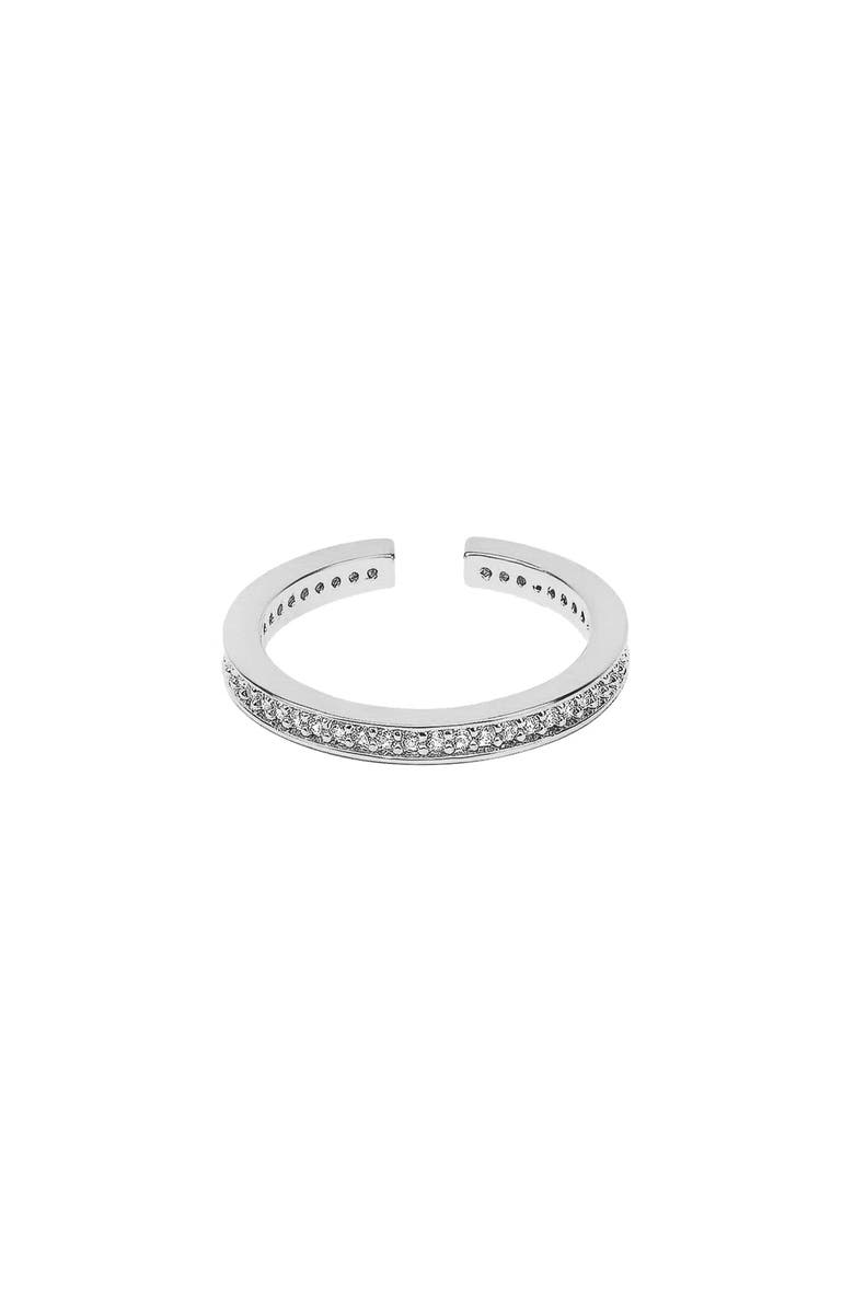 Bearfruit Jewelry Lisa Adjustable Band Ring, Main, color, Silver