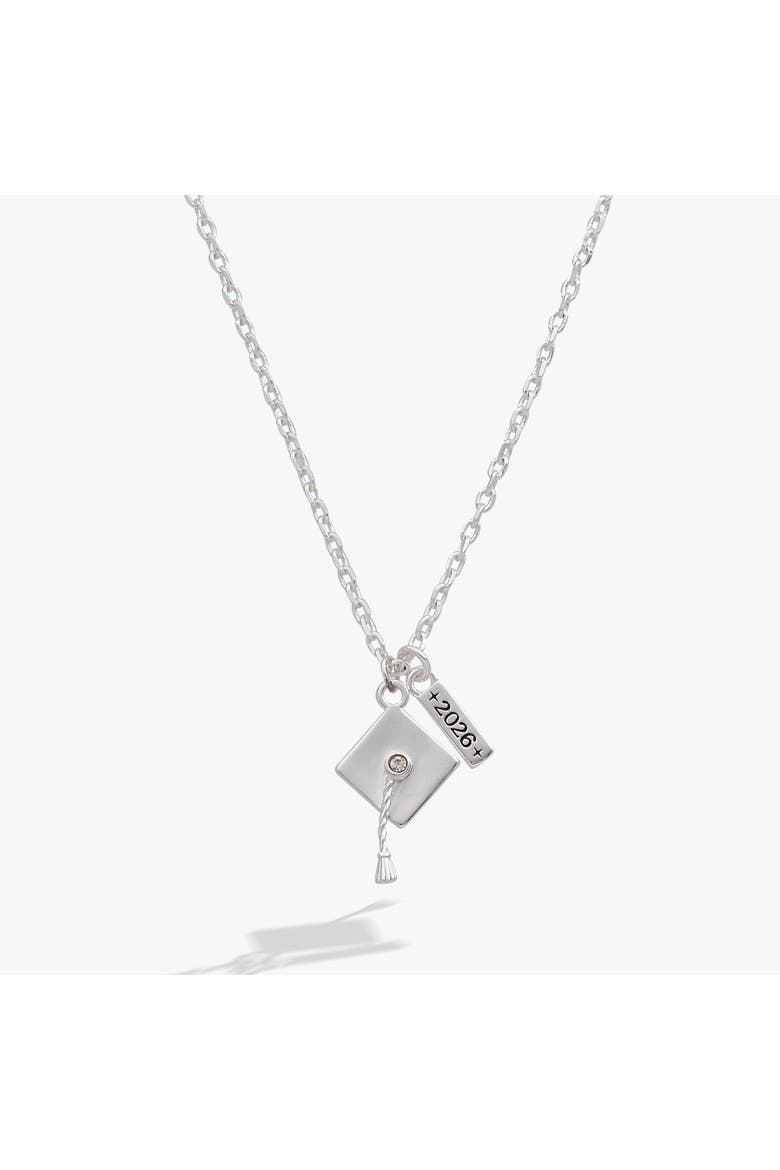 Graduation 2026 Multi Charm Pendant, Main, color, Silver