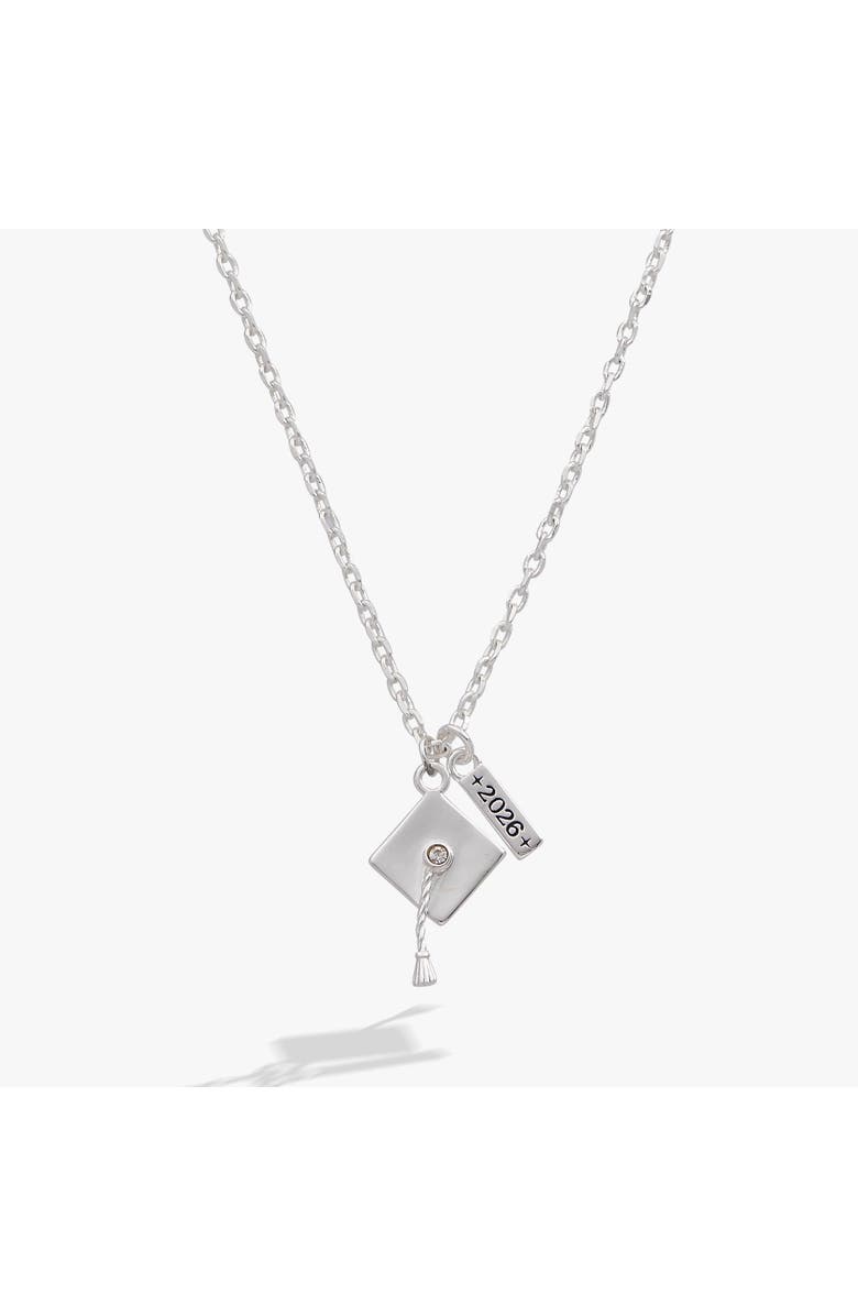 Alex and Ani Graduation 2026 Multi Charm Pendant, Main, color, Silver