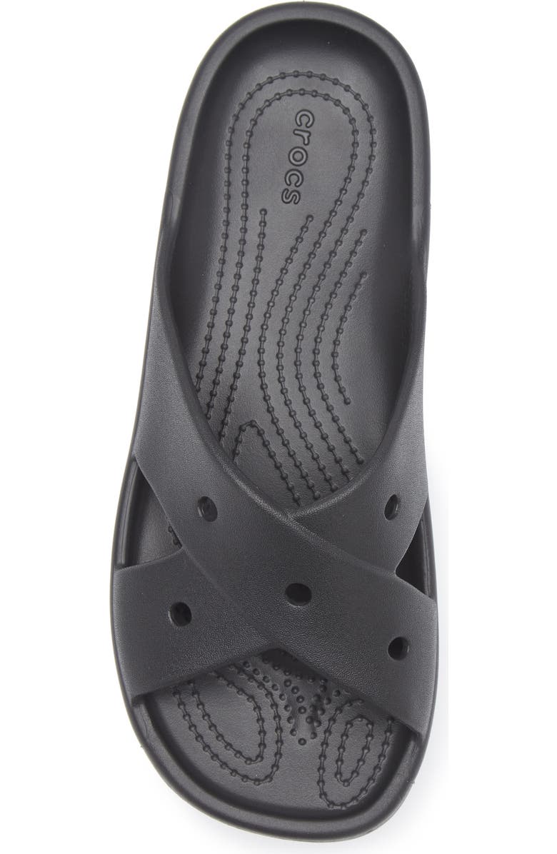 CROCS Cross Strap Slide Sandal, Alternate, color, Black
