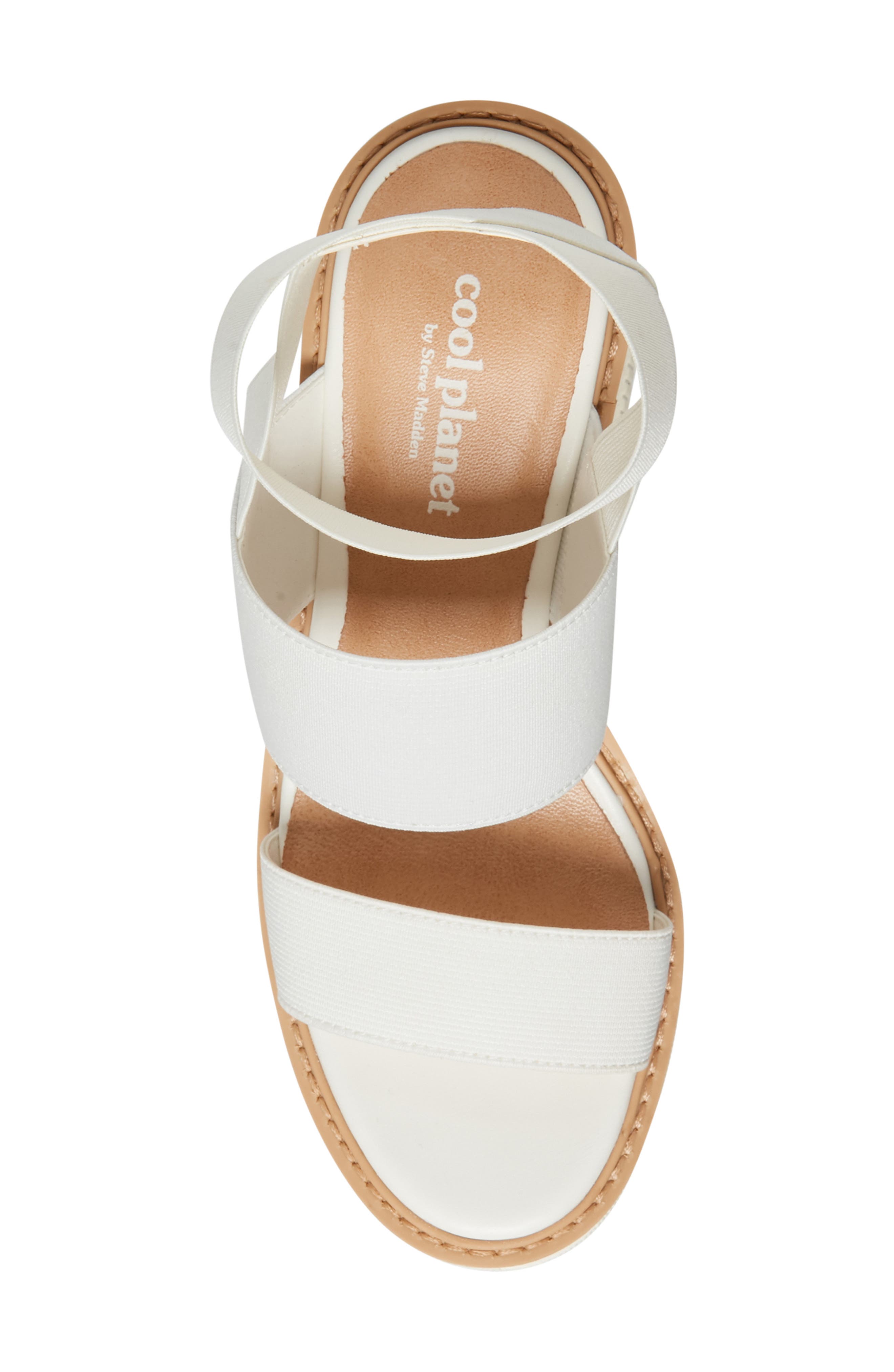Miran Platform Wedge Sandal, Alternate, color, WHITE FABRIC