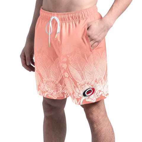 Men's Margaritaville  Pink Carolina Hurricanes Lagoon Fiesta Swim Short