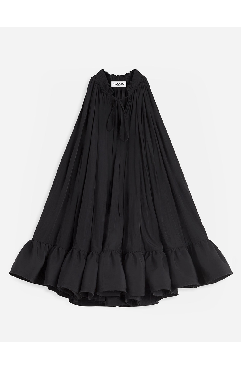 Lanvin Short Dress With Ruffles, Main, color, Black
