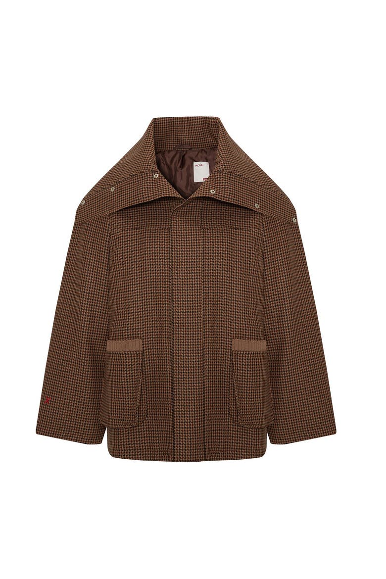 Wool & Cashmere Blend  Puffer Coat, Main, color, Brown