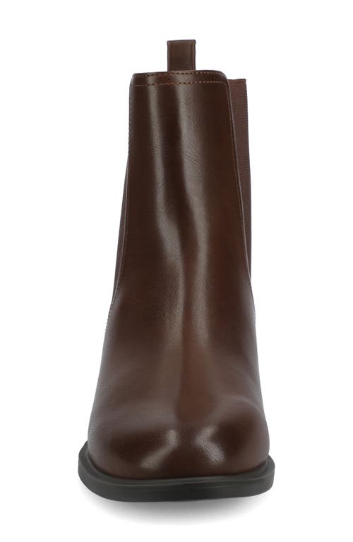 Journee Collection Violet Chelsea Boot In Brown