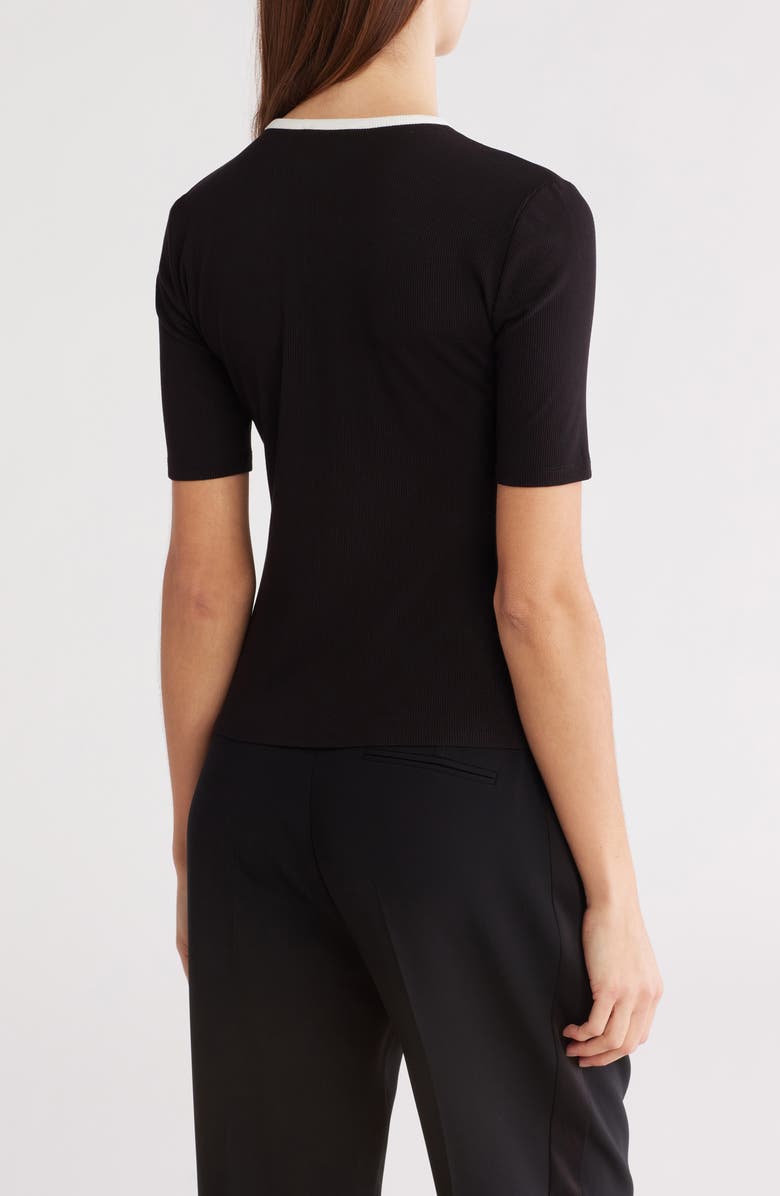 JASON WU Contrast Placket Pocket Knit Top, Alternate, color,