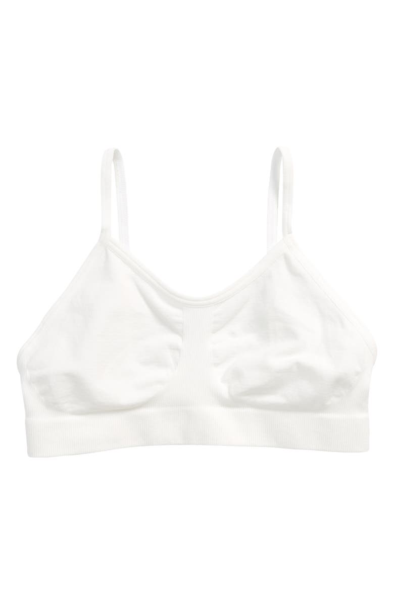 Nordstrom Kids' Seamless Bralette, Main, color, White Snow