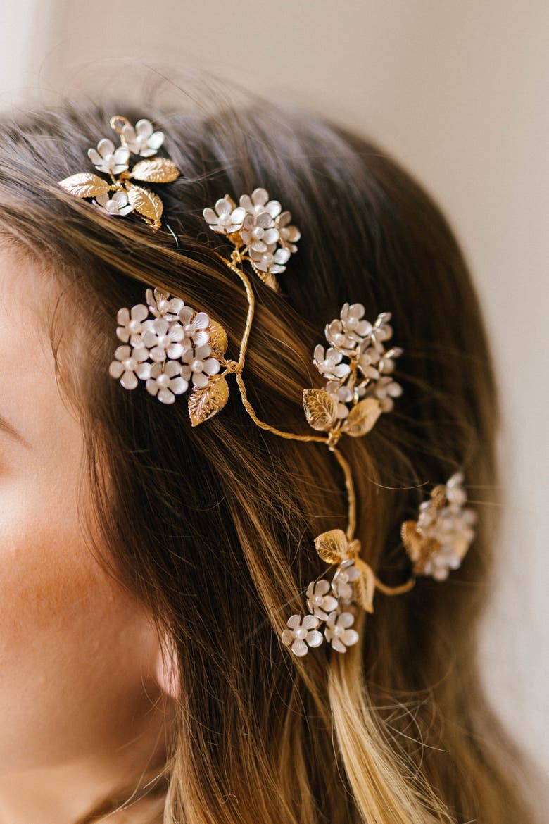 Sutton Bridal Headpiece, Alternate, color, Gold