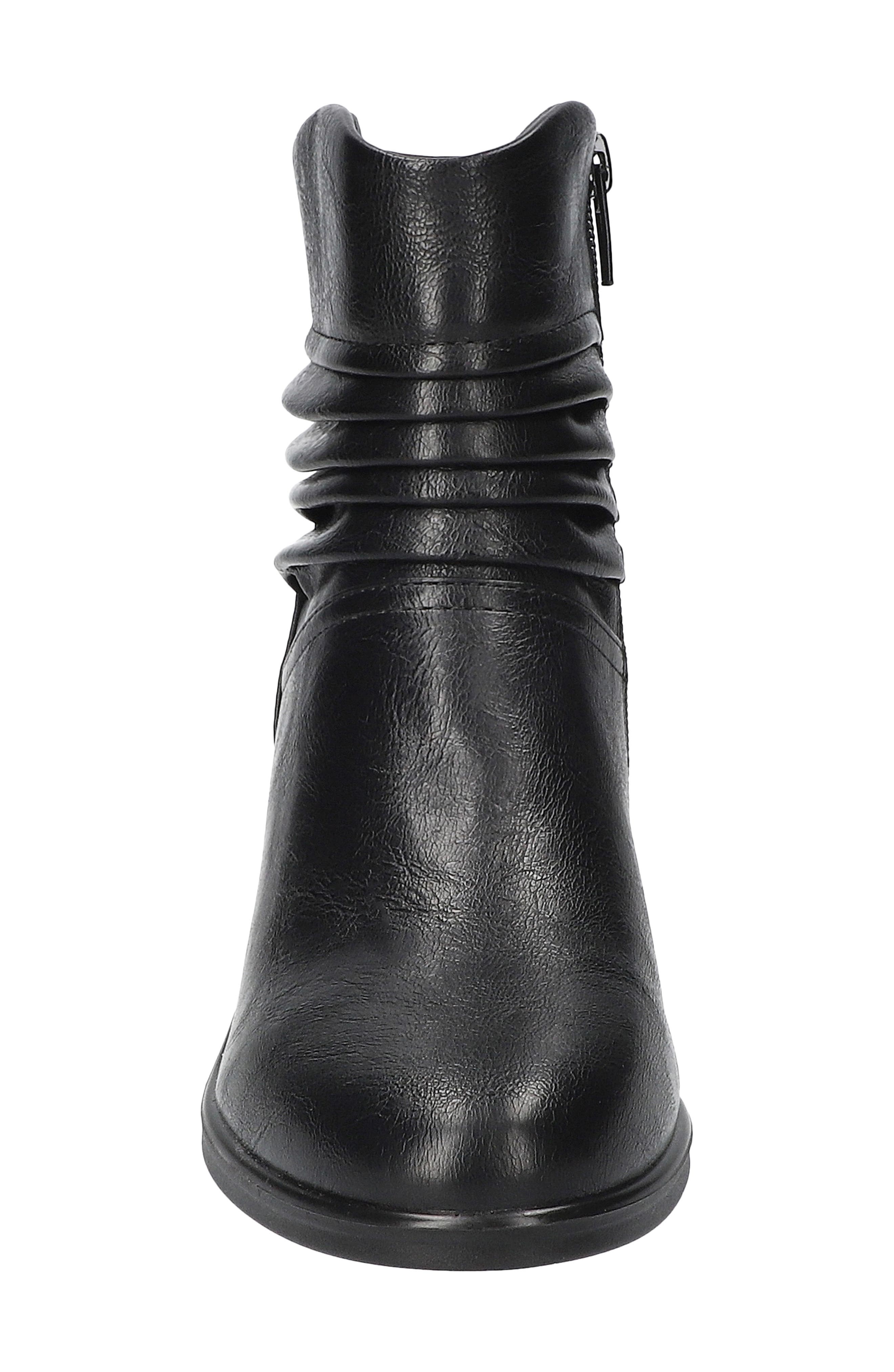 Bess Faux Leather Bootie, Alternate, color, BLACK