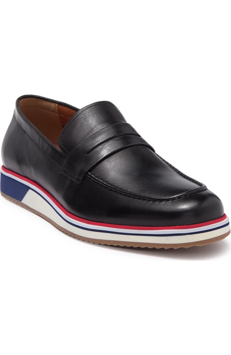 Ike Behar Max Striped Midsole Leather Loafer, Main, color,