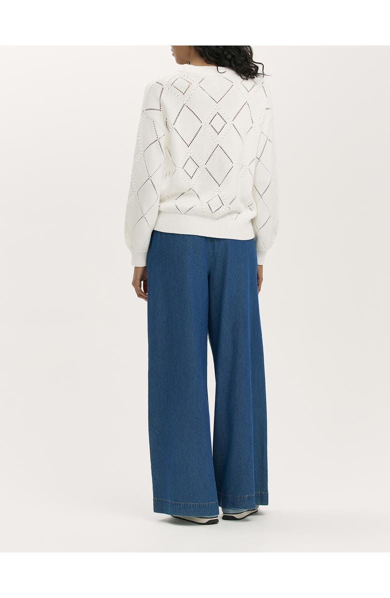 Finery London Odette Round Neck Knitted Sweater, Alternate, color, Ivory