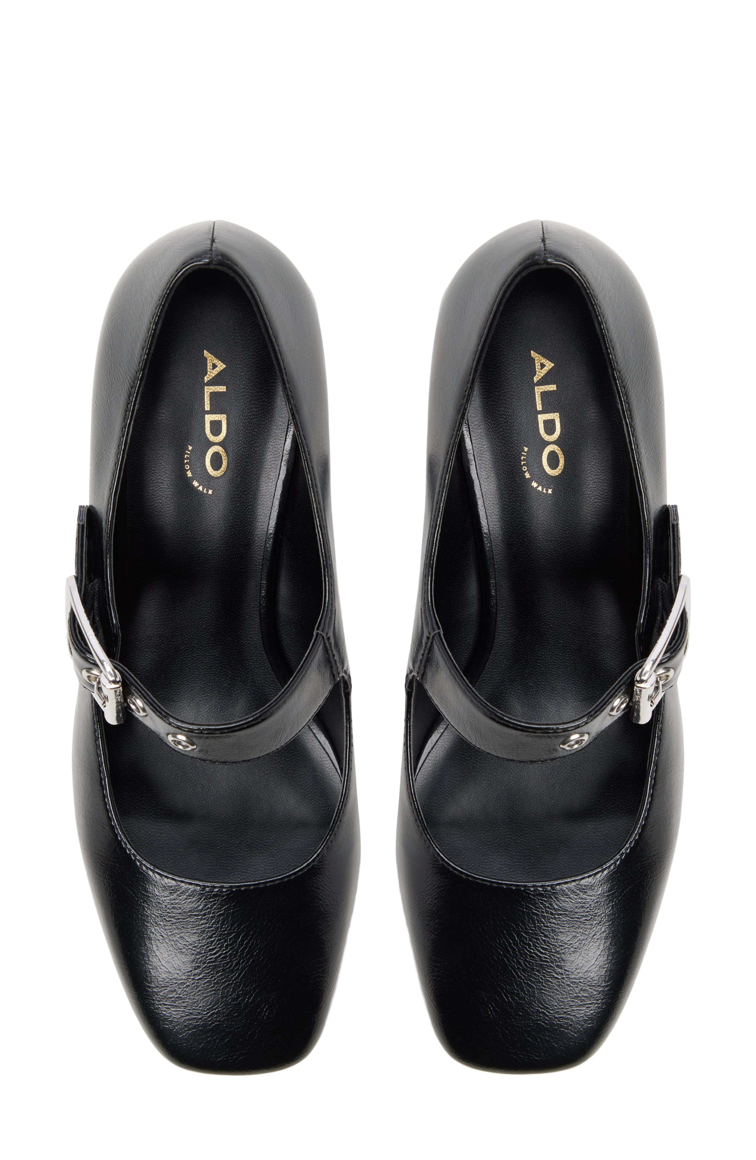Baldemar Faux Leather Mary Jane Pump, Alternate, color, BLACK