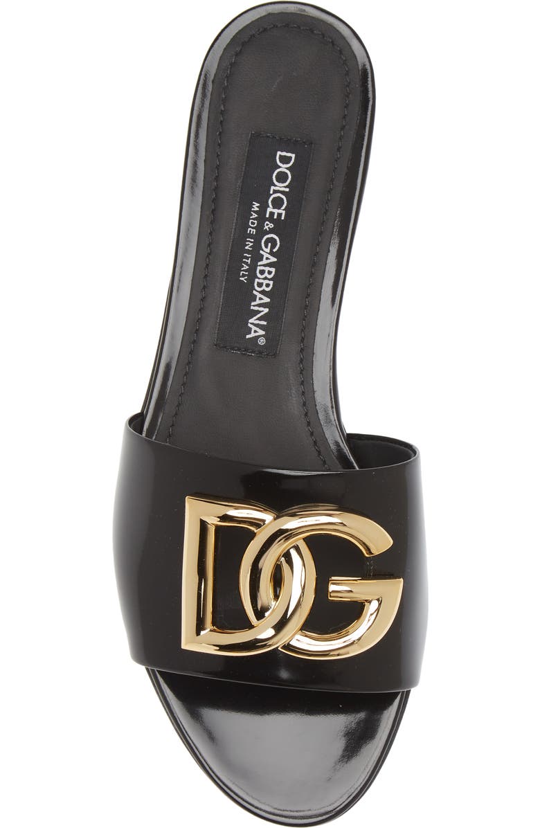 Dolce&Gabbana DG Logo Slide Sandal, Alternate, color, Black
