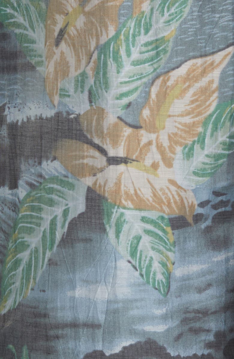 AllSaints Aquila Relaxed Fit Tropical Print Short Sleeve Button-Up Shirt, Alternate, color, 